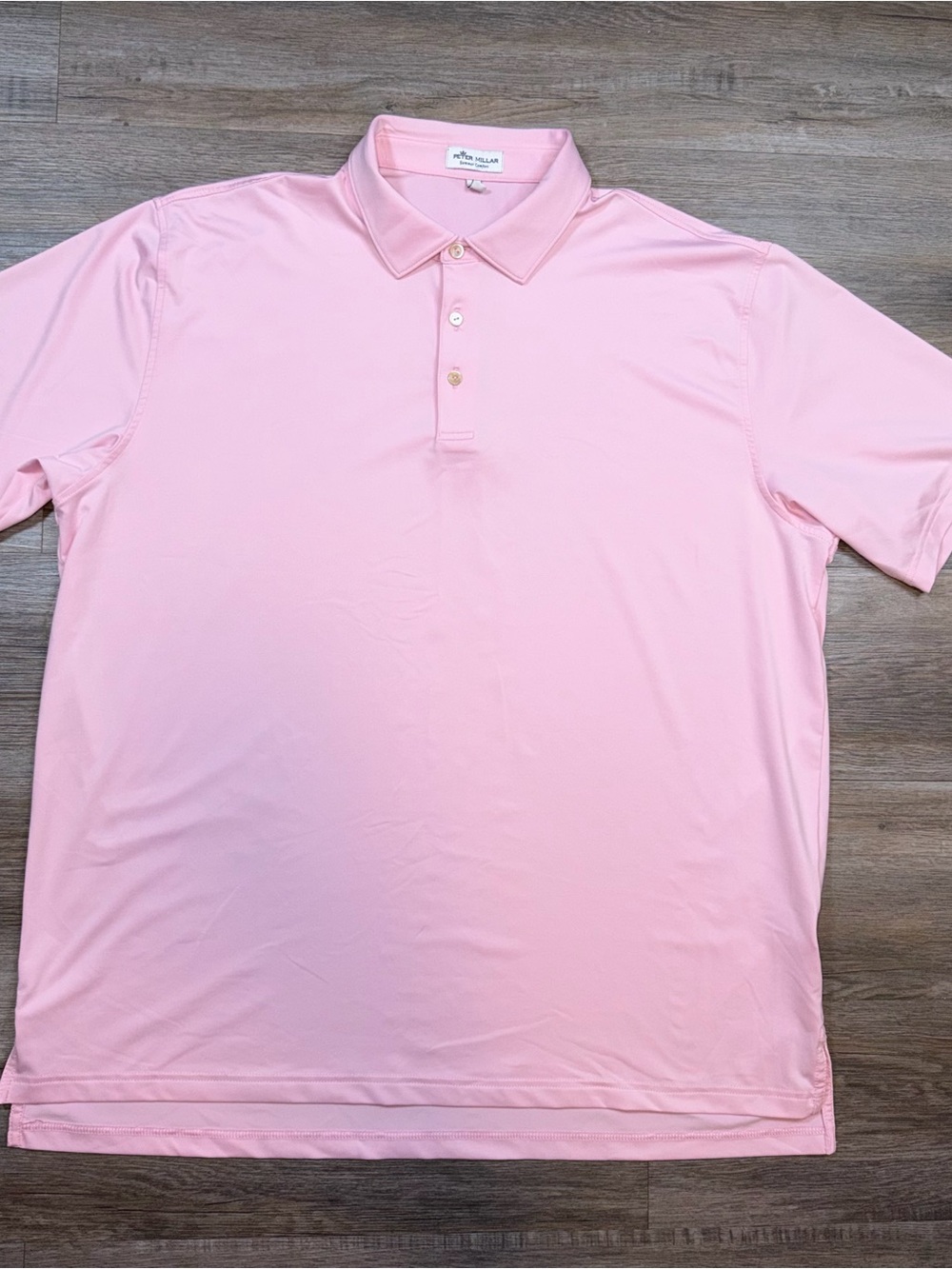 Peter Millar Shirt Mens X-Large Summer Comfort Pink Polo PGA Golf Short Sleeve